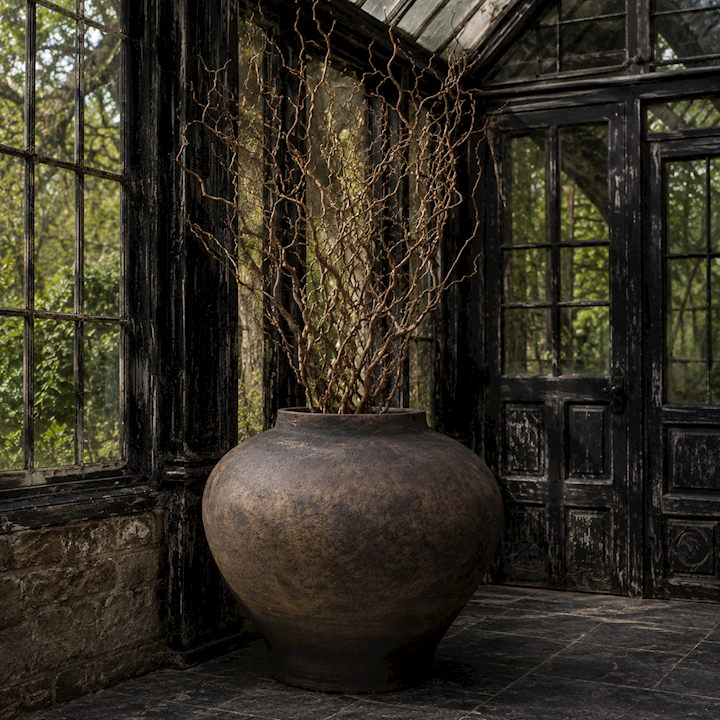 RUSTIC EARTH VINTAGE VASE 78x71cm